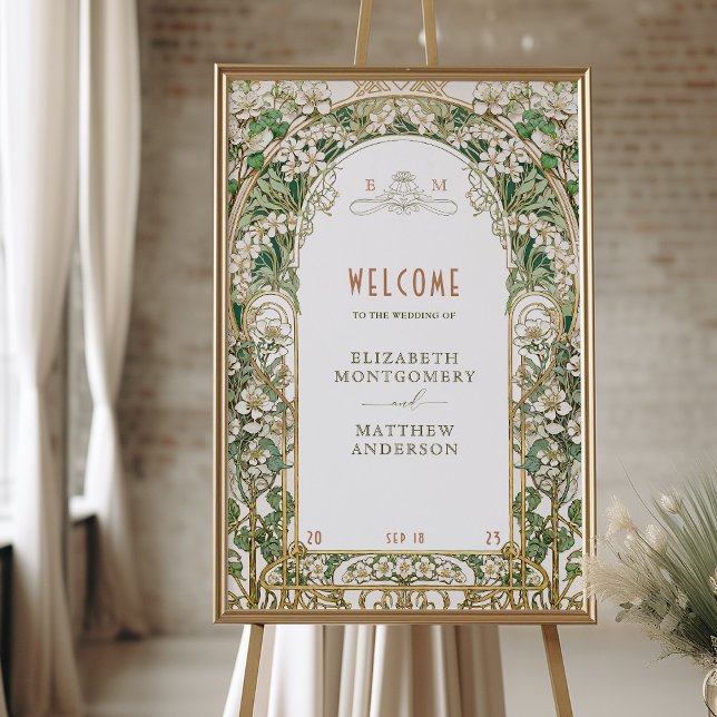 Welcome Sign Floral Arch Art Nouveau (Creator Uploaded)