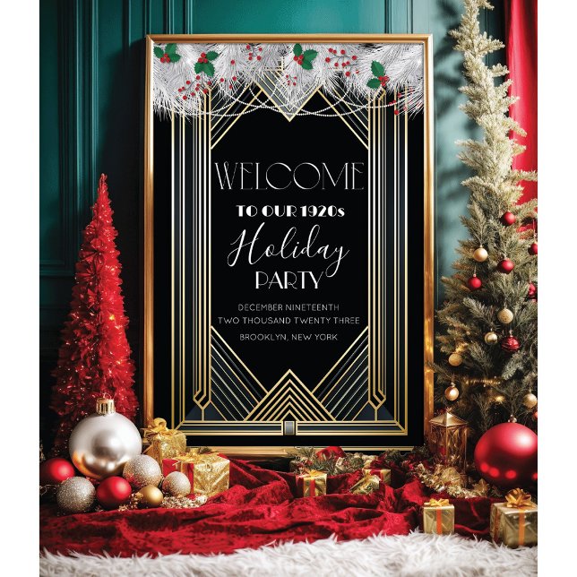 Welcome Sign Foam Board Roaring 20s Holiday (Creator Uploaded)