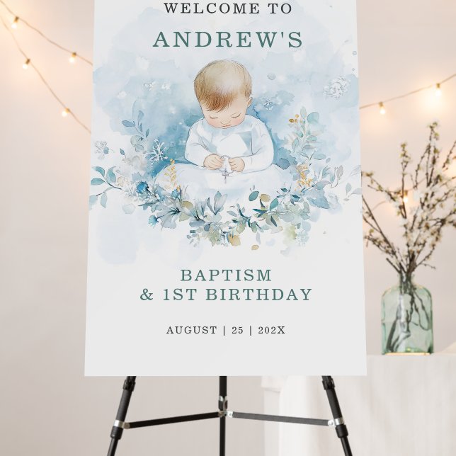 Welcome Sign for Baptism and First Birthday (In Situ (Stand))
