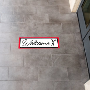 Welcome Sign for Beauty Salons Floor   Decals