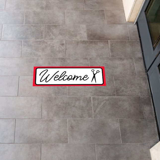 Welcome Sign for Beauty Salons Floor   Decals (Restaurant)