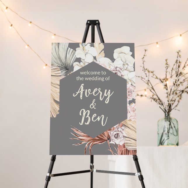 Welcome Sign for Boho Wedding (In Situ (Stand))