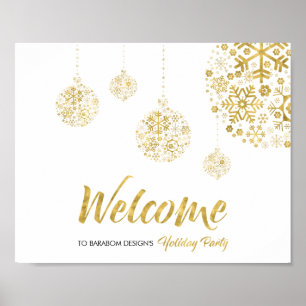 Welcome Sign for Christmas Holiday Party