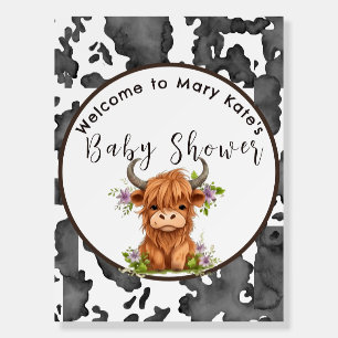 Welcome Sign Holy Cow We're Having a Baby