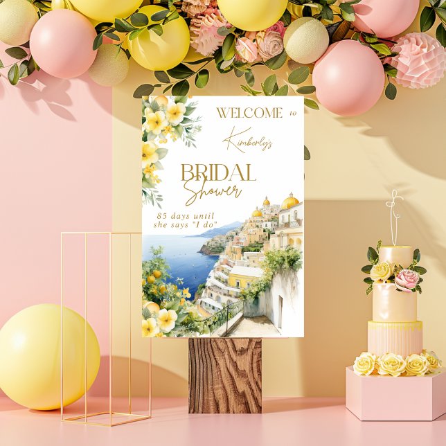 Welcome Sign Italy Positano Italian Bridal Shower (Creator Uploaded)