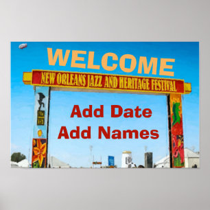 Welcome Sign, Jazz Music, Poster