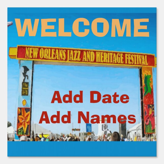 Welcome Sign, Jazz Music, Poster Sign (Front)
