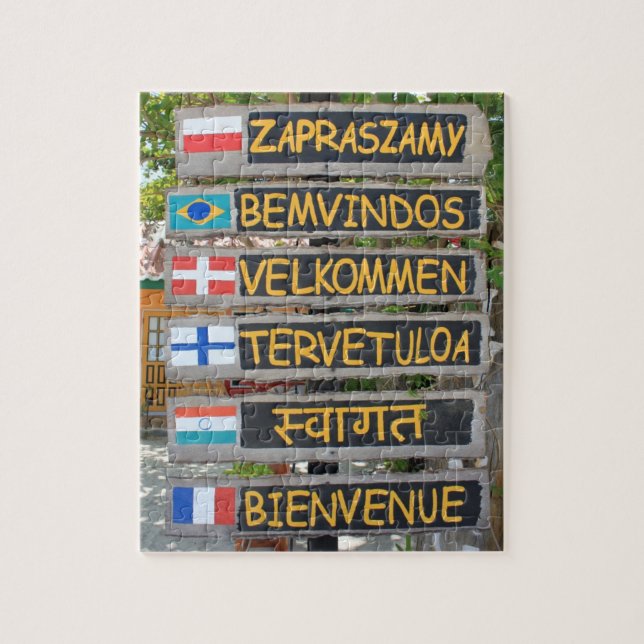 Welcome sign jigsaw puzzle (Vertical)