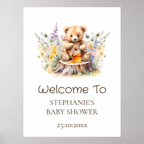 Welcome Sign Little Honey on The Way Baby Shower