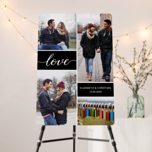 Welcome Sign Love Photo Collage Custom Wedding