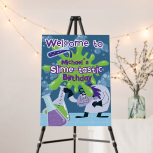 Welcome Sign Mad Science Slime Making Birthday