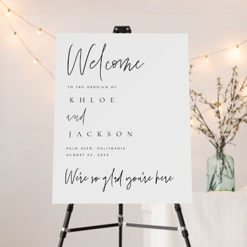 Welcome Sign Minimalist Wedding Greeting Decor