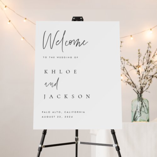 Welcome Sign Minimalist Wedding Greeting Decor