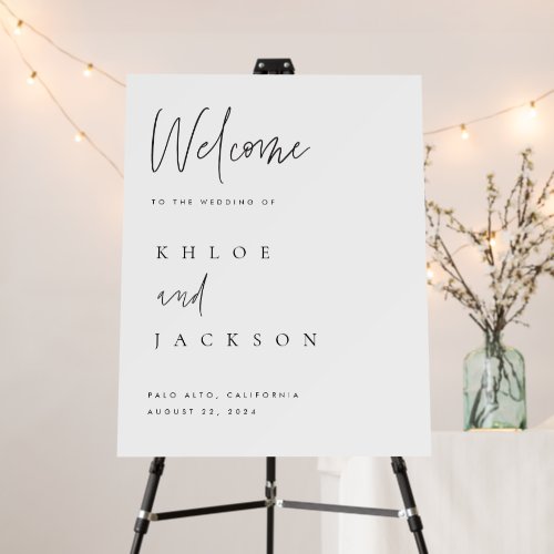 Welcome Sign Minimalist Wedding Greeting Decor