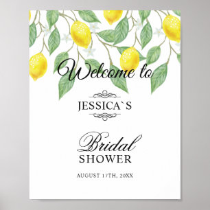 Welcome Sign Modern Boho Lemon Summer Wedding