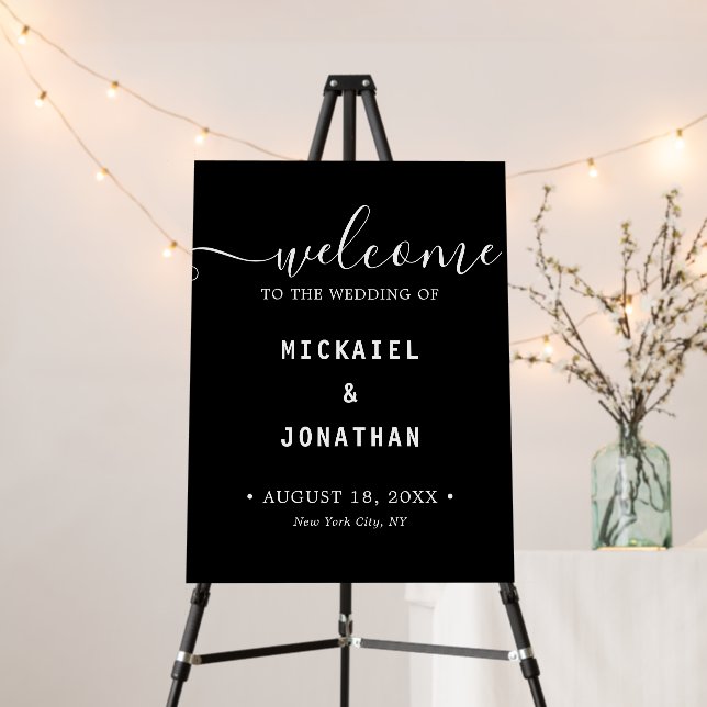 Welcome Sign Modern Script (In Situ (Stand))