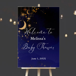 Welcome Sign Moon And Stars Baby Shower