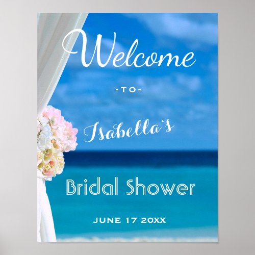 Welcome Sign  Ocean Beach Summer Bridal Shower