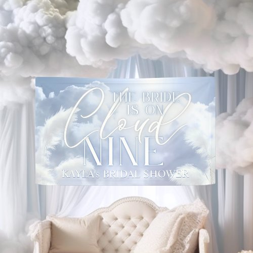 Welcome Sign On Cloud Nine 9 Pampas Bridal Shower