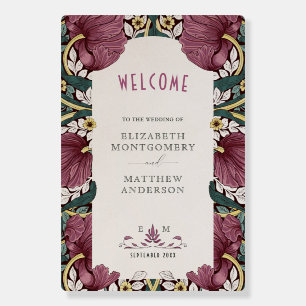 Welcome Sign Pink Pimpernel William Morris