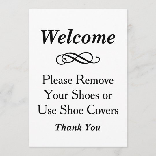 Welcome Sign | Please Remove Shoes | Zazzle.com