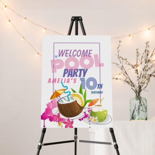 Welcome Sign  Pool Party Foam Boards