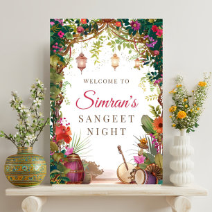 Welcome Sign Sangeet Wedding Sign Customizable