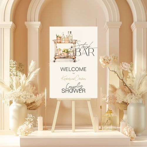 Welcome Sign Stock The Bar Cart Couples Shower