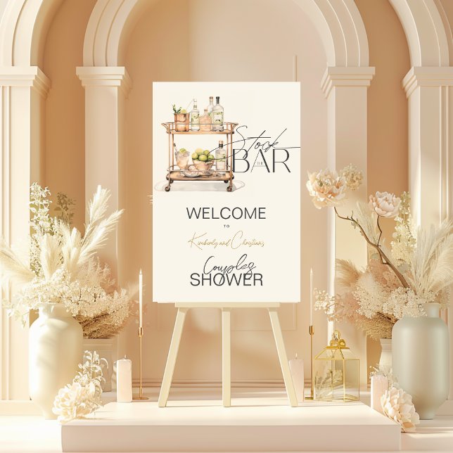 Welcome Sign Stock The Bar Cart Couples Shower (Creator Uploaded)