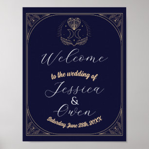 Welcome Sign Tarot Wedding Hearts Crystal Moon