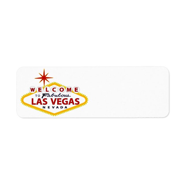 Welcome Sign to Las Vegas Custom Blank Labels (Front)