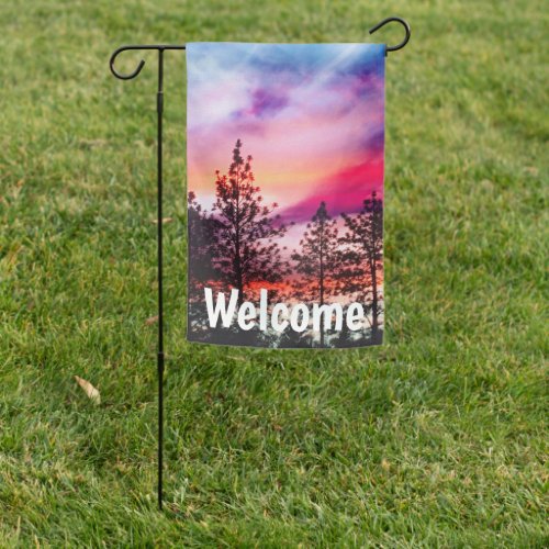 Welcome sign trees sunset beautiful sky outdoor rv