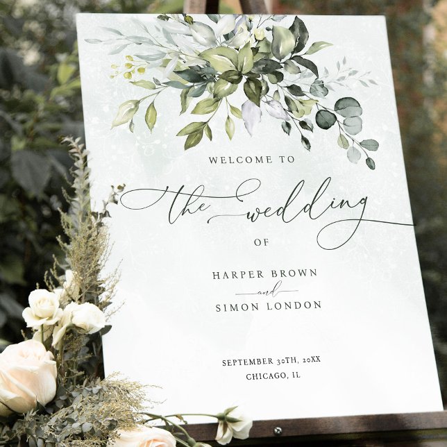 Welcome Sign Wedding Greenery Boho (Creator Uploaded)
