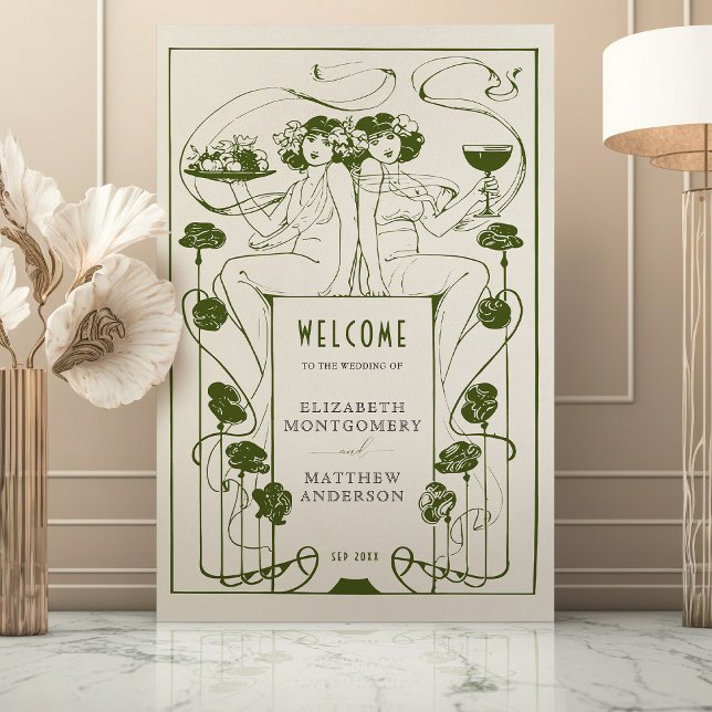Welcome Sign Wedding Vintage Art Nouveau (Creator Uploaded)