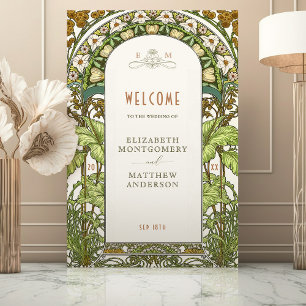 Welcome Sign Wedding Vintage Art Nouveau by Mucha