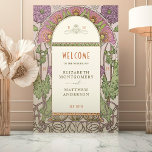 Welcome Sign Wedding Vintage Art Nouveau by Mucha<br><div class="desc">Welcome Sign Wedding Vintage Art Nouveau by Alphonse Mucha in a floral, romantic, and whimsical design. Victorian flourishes complement classic art deco fonts. Please enter your custom information, and you're done. If you wish to change the design further, click the blue "Customize It" button. Thank you so much for considering...</div>