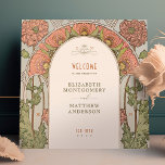 Welcome Sign Wedding Vintage Art Nouveau by Mucha<br><div class="desc">Welcome Sign Wedding Vintage Art Nouveau by Alphonse Mucha in a floral, romantic, and whimsical design. Victorian flourishes complement classic art deco fonts. Please enter your custom information, and you're done. If you wish to change the design further, click the blue "Customize It" button. Thank you so much for considering...</div>