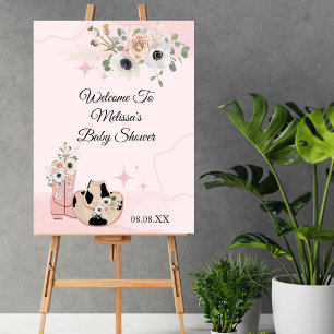 Welcome Sign Western Cowgirl Rustic Baby Shower