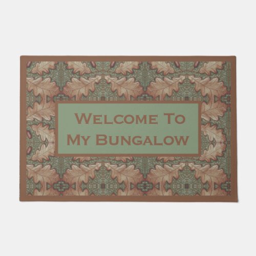  Welcome Sign with Oak Leaves Doormat