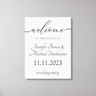 Welcome signature wedding simple minimalist decor