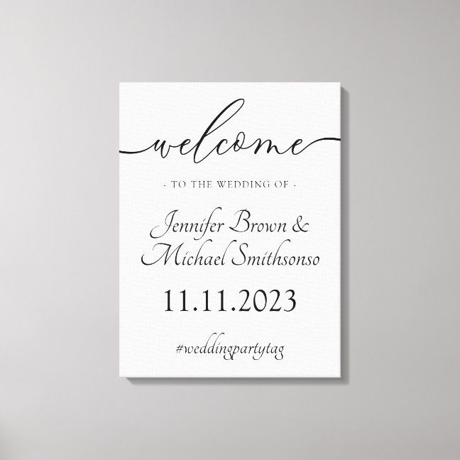Welcome signature wedding simple minimalist decor