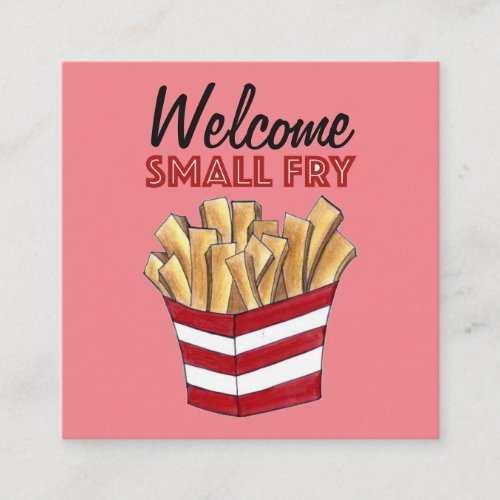 Welcome Small Fry French Fries Foodie Baby Shower Enclosure Card