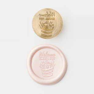 Welcome Small Fry French Fries New Baby Shower Wax Seal Stamp