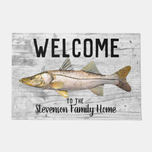 Welcome Snook Fishing Family Name Home Cottage  Doormat