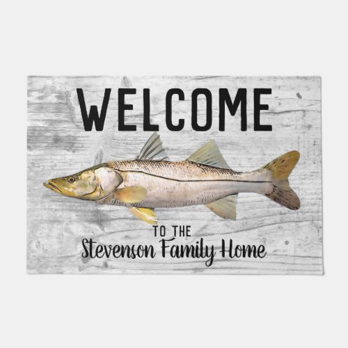 Welcome Snook Fishing Family Name Home Cottage  Doormat