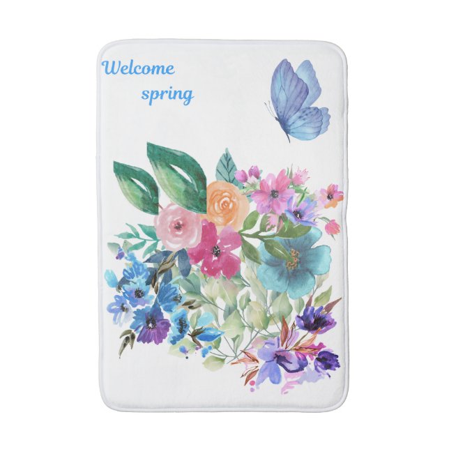 Welcome spring bath mat (Front Vertical)