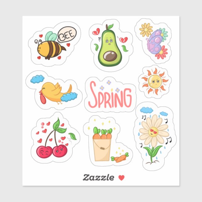 Welcome Spring elements set 1 planner  Sticker (Sheet)
