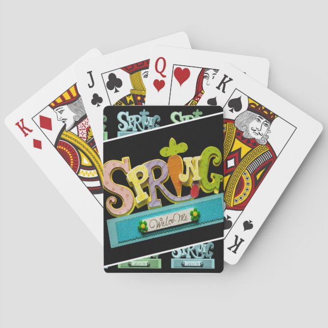 Welcome Spring Poker Cards (Back)