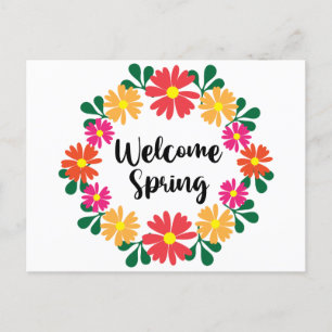 Welcome Spring Post Care Announcement Postcard