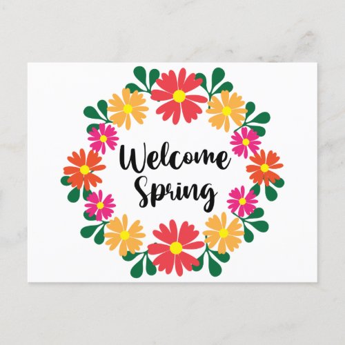 Welcome Spring Post Care Announcement Postcard
